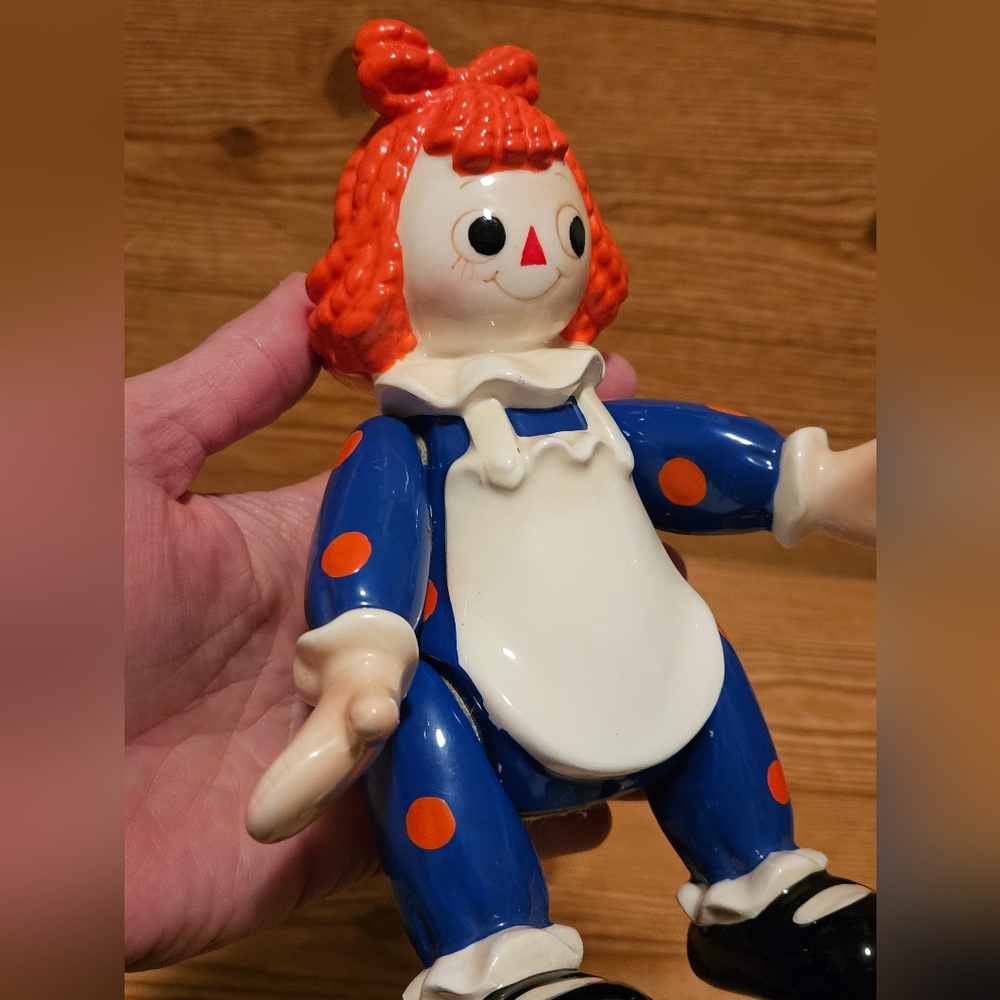 Vintage Schmid Raggedy Ann Poseable Music Box Figure - Picture 5 of 10